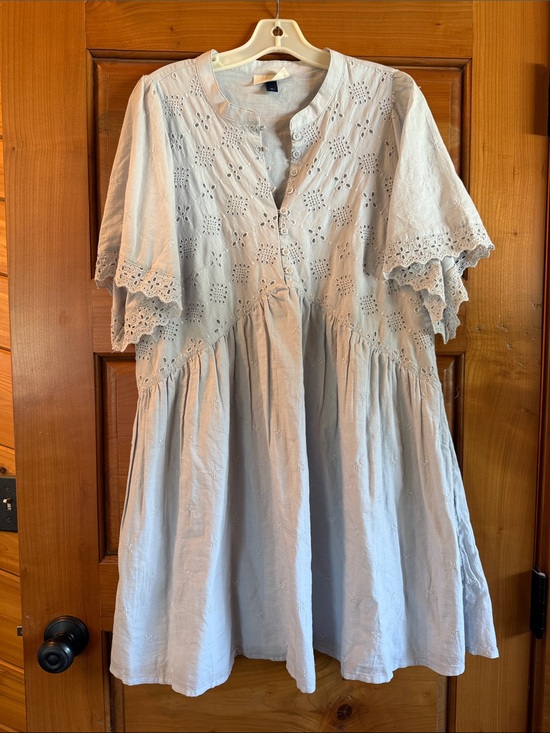 Universal Thread Dresses & Skirts - Universal Thread Pale Blue Eyelet Cotton Dress